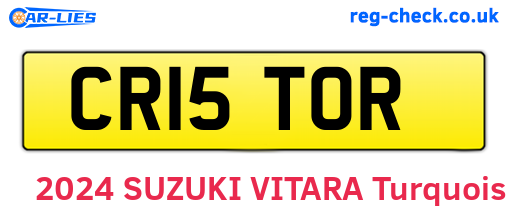 CR15TOR are the vehicle registration plates.