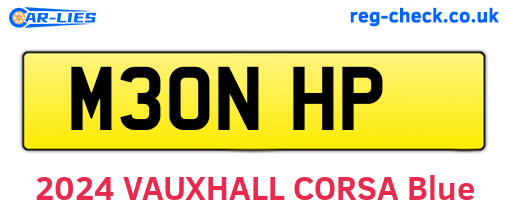 M30NHP are the vehicle registration plates.