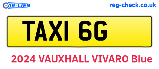 TAX16G are the vehicle registration plates.