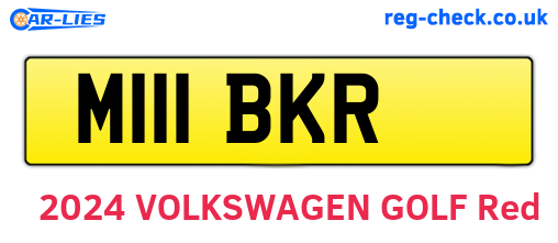 M111BKR are the vehicle registration plates.