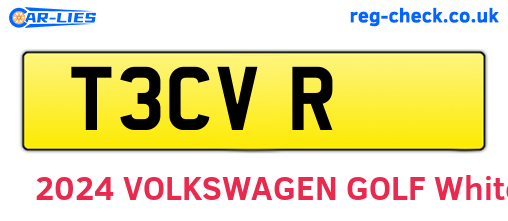 T3CVR are the vehicle registration plates.