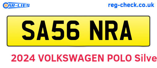 SA56NRA are the vehicle registration plates.