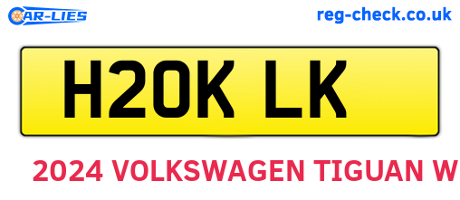 H20KLK are the vehicle registration plates.