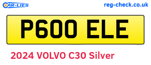 P600ELE are the vehicle registration plates.