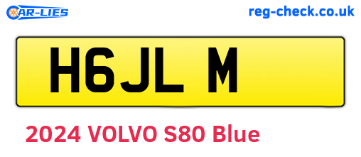 H6JLM are the vehicle registration plates.