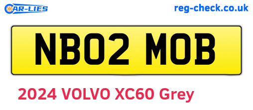 NB02MOB are the vehicle registration plates.